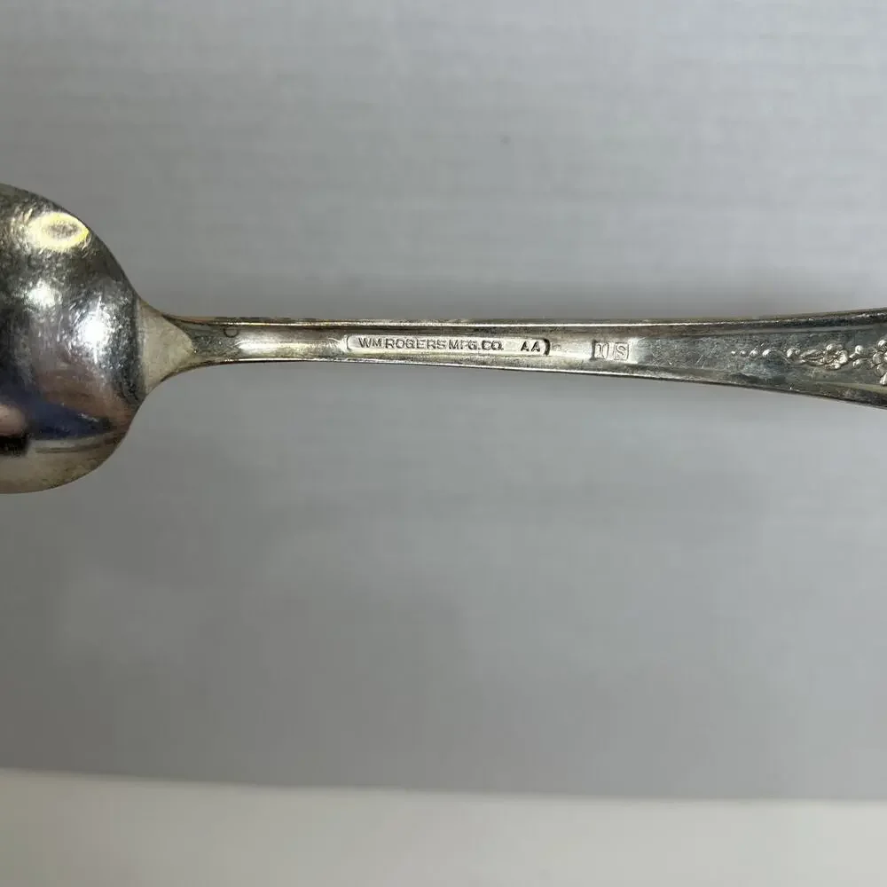 Wm Rogers 1953 Silverplate JUBLILEE Flatware 8.5” Serving Spoons Set Of 2